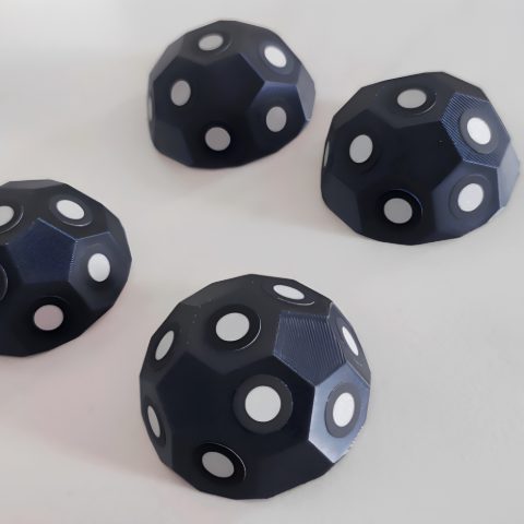 16-Face Half-Sphere Markers, Flat Magnetic Base