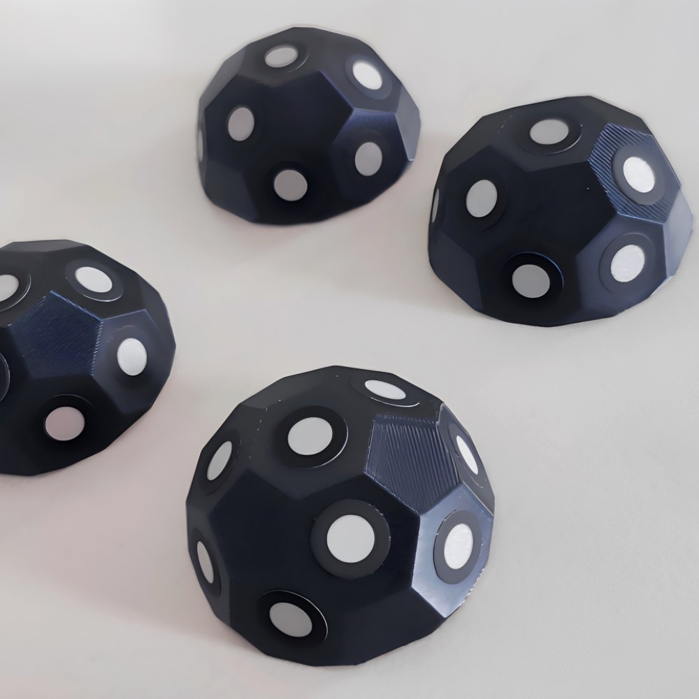 16-Face Half-Sphere Markers, Flat Magnetic Base